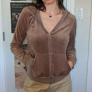 Juicy Couture Brown Velour Hoodie
